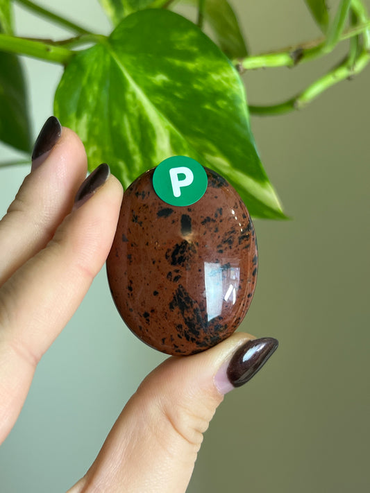 Mahogany Obsidian Small Palm Stone - P