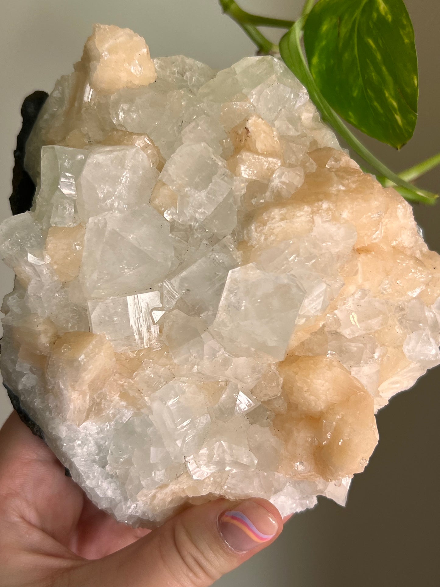 Apophyllite and Stilbite Large Cluster