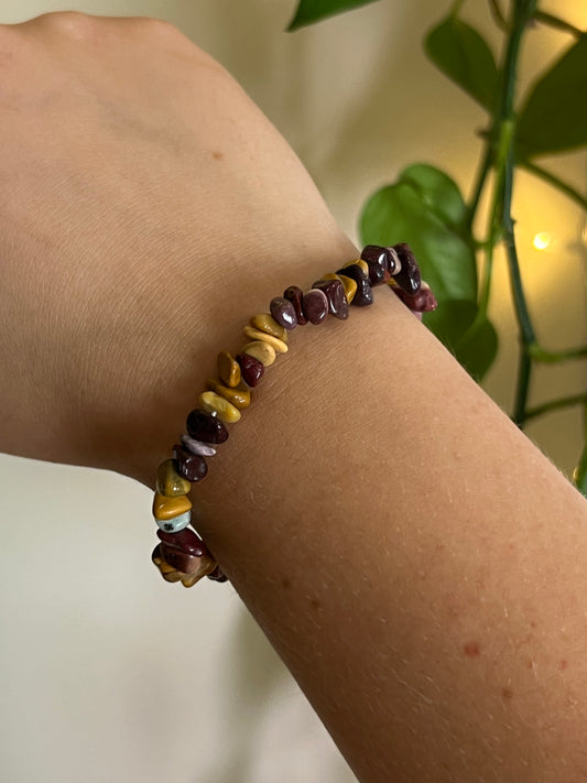 Mookaite Jasper Chip Bracelet