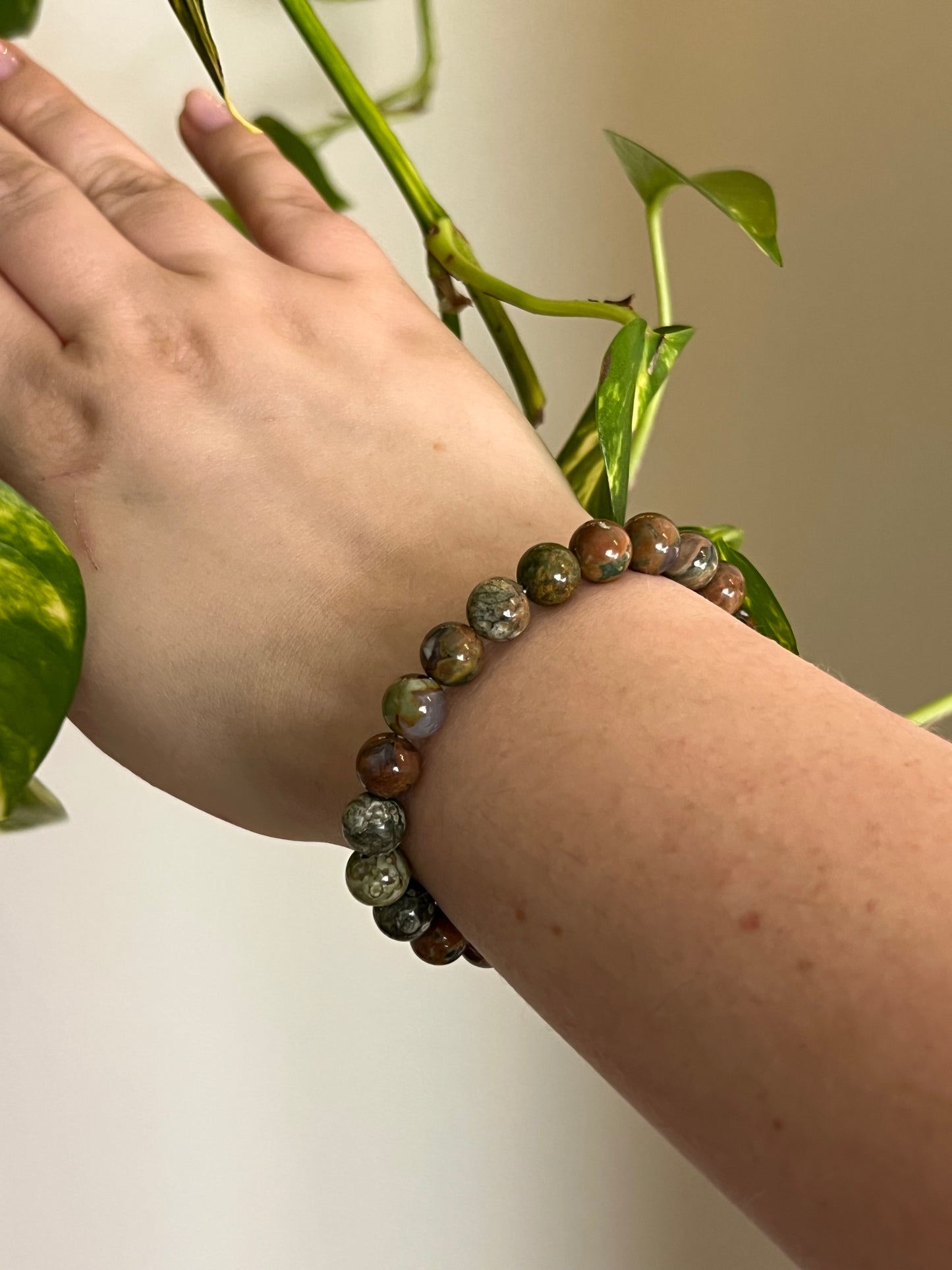 8mm Rainforest Jasper Bracelet