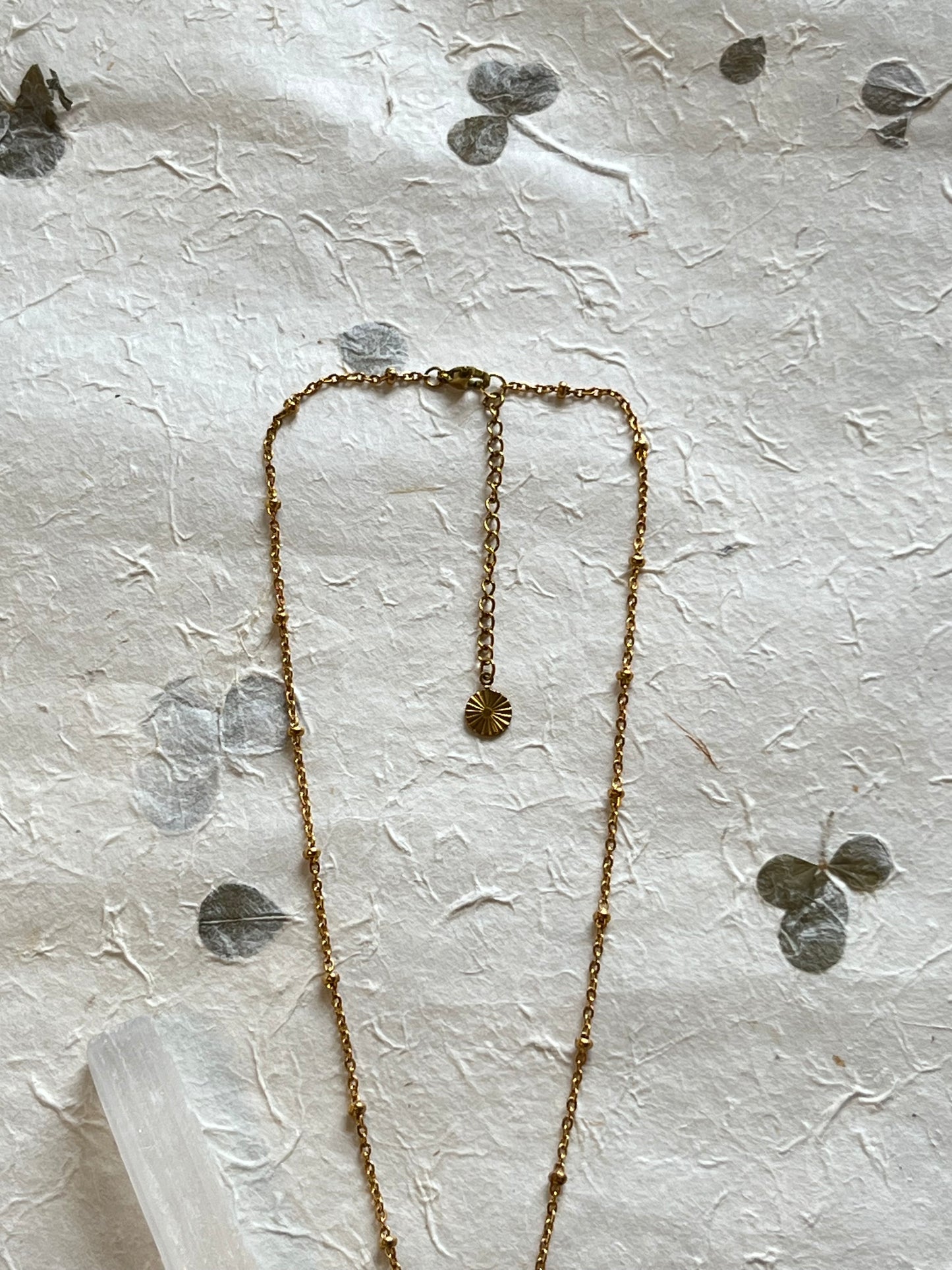 Gemini - Zodiac Sign Gemstone Gold Necklace