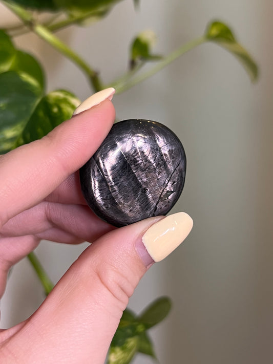 Flashy Hypersthene Button