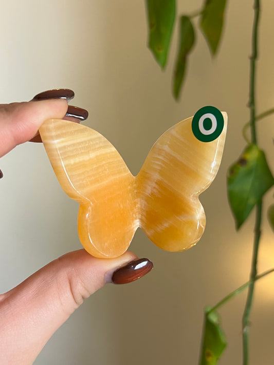 Orange Calcite 3D Butterfly - O