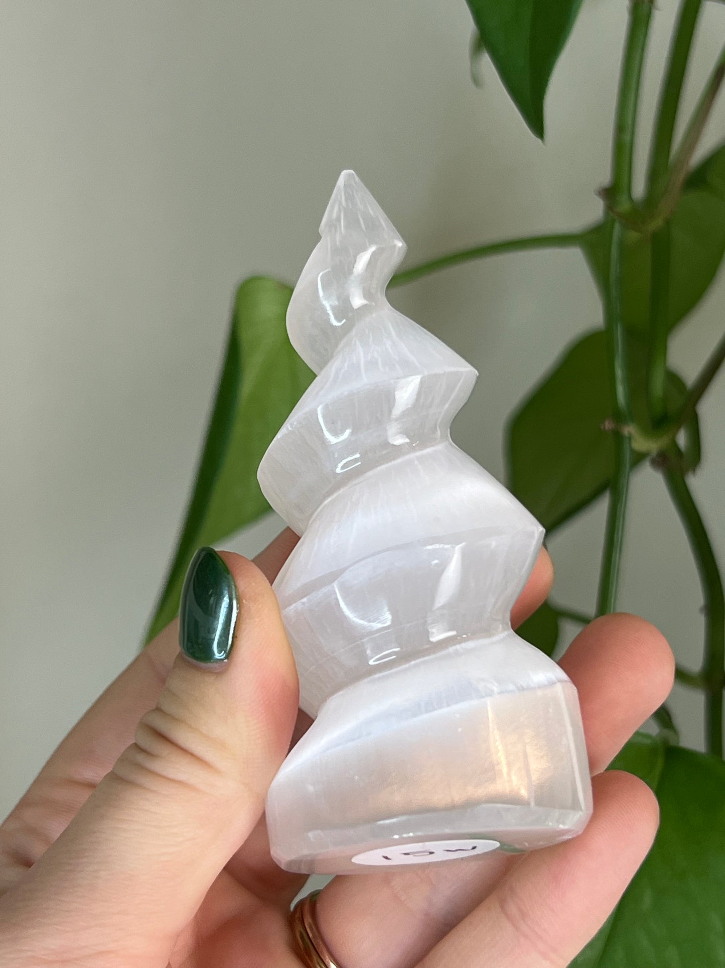 Selenite Satin Spar Spiral - Small