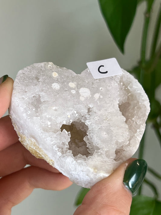 Druzy Quartz Heart C