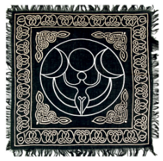 Triple Moon Goddess Tarot Altar Cloth