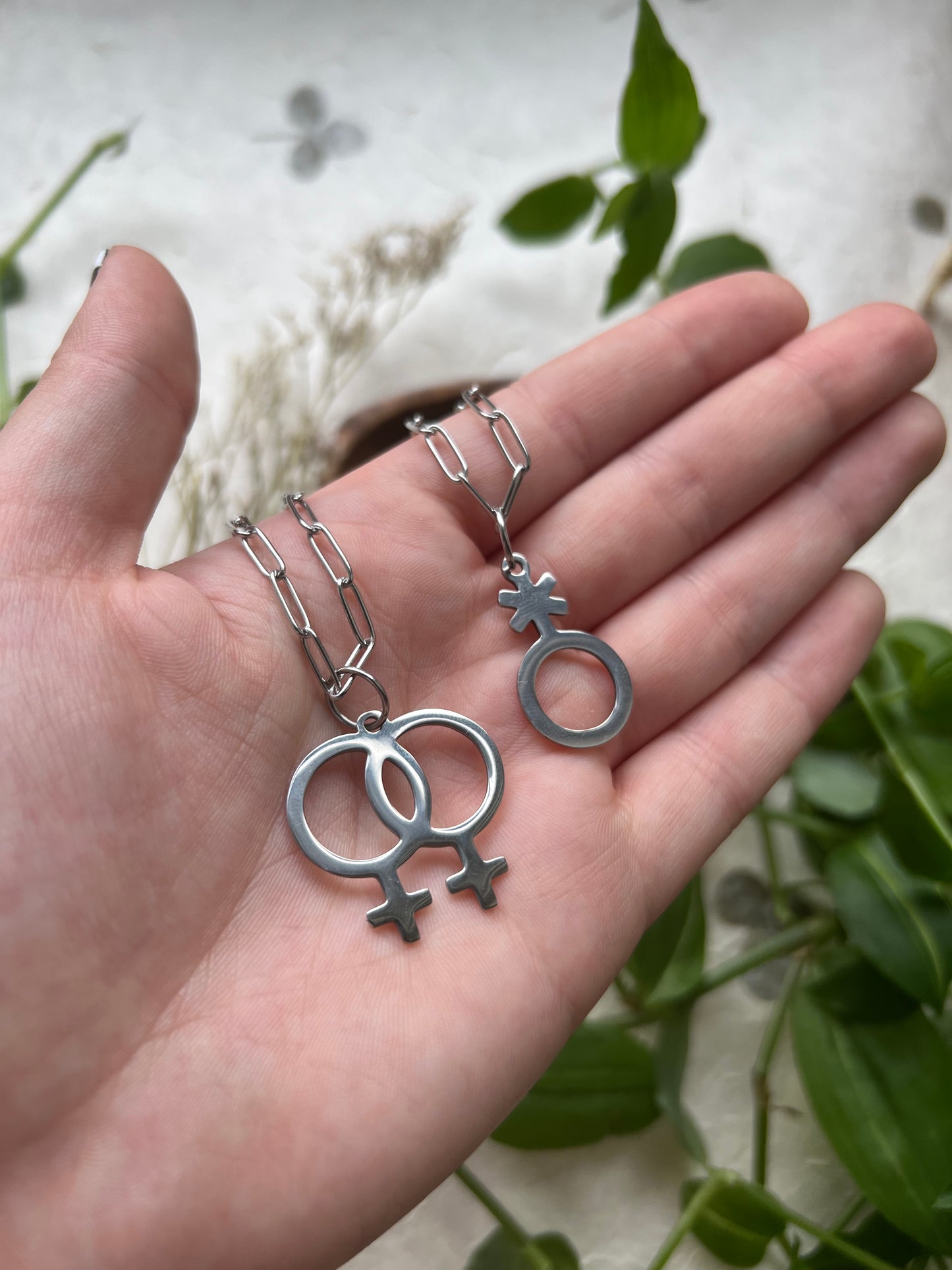 Lesbian/Sapphic Symbol Necklace