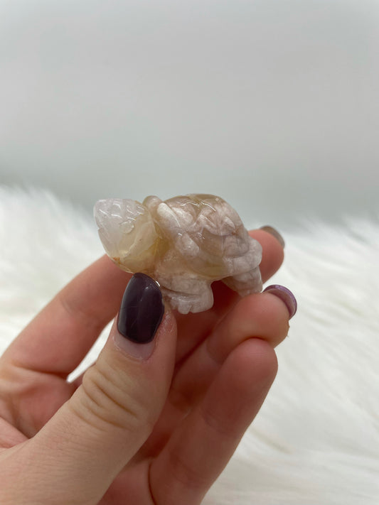Flower Agate Turtles