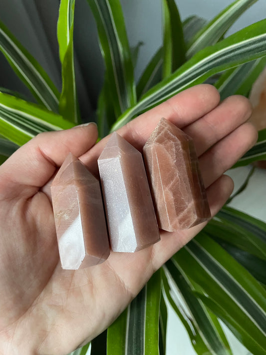 Peach Moonstone Chunky Tower