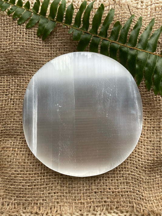 Selenite Satin Spar Large Cleansing Plate